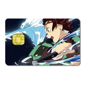 Credit Card Skin Sticker for Small Chip Anime Tanjiro Demon Slayer NEW